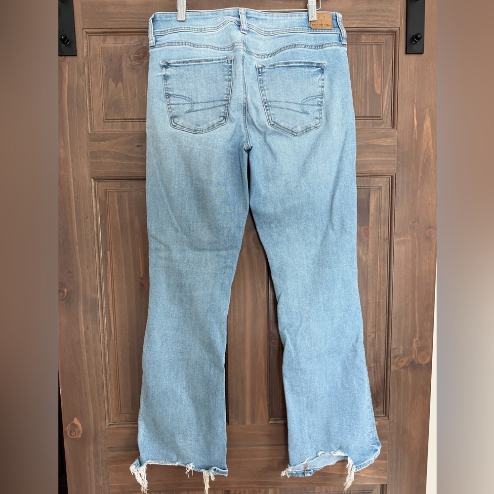 American Eagle Outfitters Light Blue kickboot jeans 10R